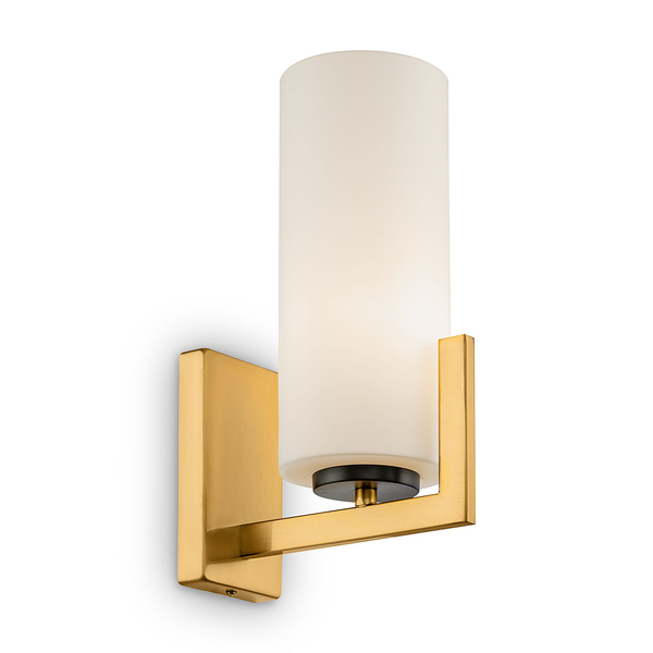 Wandleuchte Fortano - Milchglas / Metall - 1-flammig