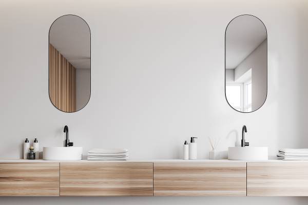 Spiegel Lukima - Metall - Schwarz