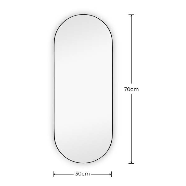 Spiegel Lukima - Metall - Schwarz
