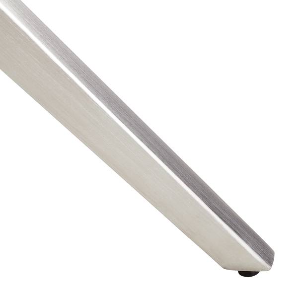 Drehbarer Armlehnenstuhl YEVOY 2er-Set - Microfaser / Edelstahl - Grau - Silber