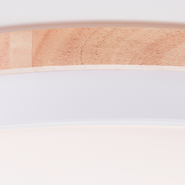 LED-Deckenleuchten Baarlo Typ B - Gummibaum massiv / Eisen - 1-flammig - Durchmesser: 50 cm