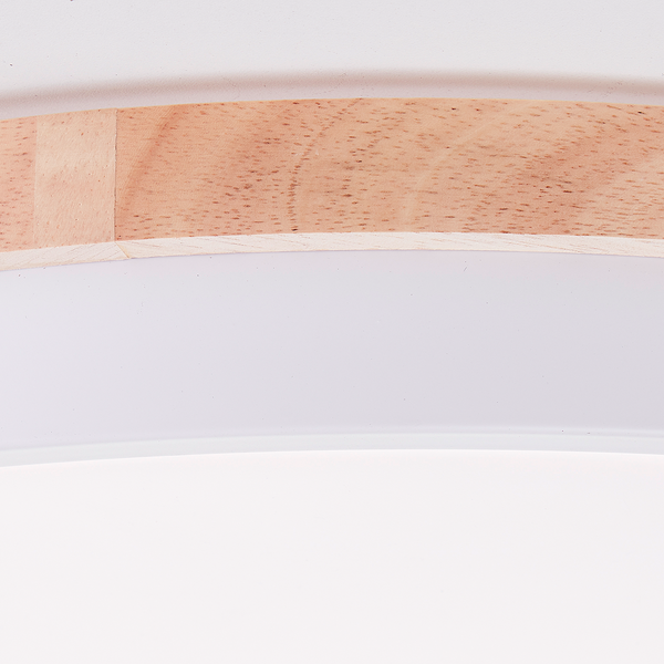 LED-Deckenleuchten Baarlo Typ B - Gummibaum massiv / Eisen - 1-flammig - Durchmesser: 50 cm