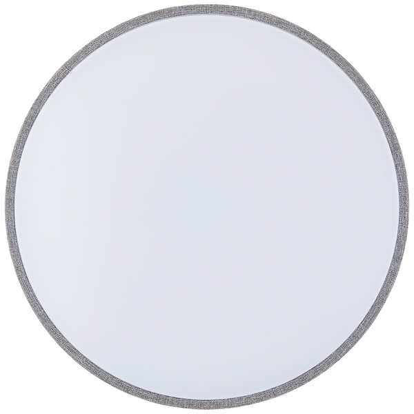 LED-Deckenleuchten Filiz - Mischgewebe / Eisen - 1-flammig - Grau - Durchmesser: 49 cm