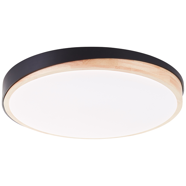 LED-Deckenleuchten Baarlo Typ A - Gummibaum massiv / Eisen - 1-flammig - Durchmesser: 50 cm