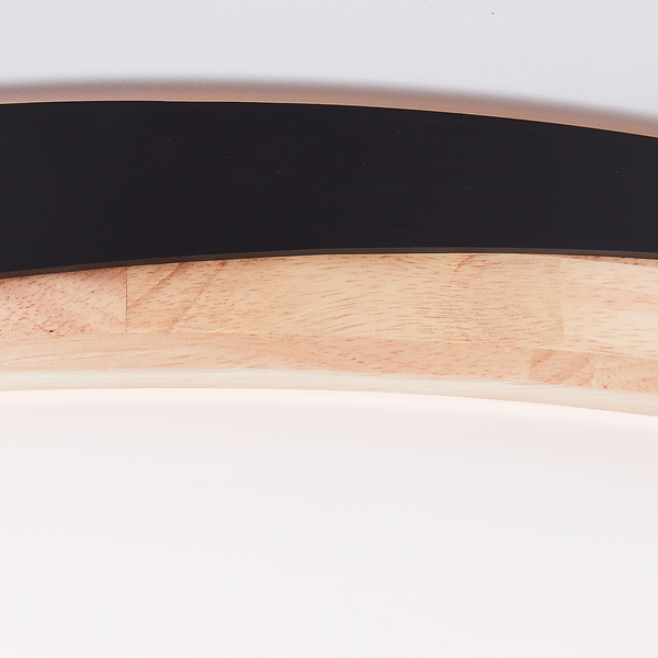 LED-Deckenleuchten Baarlo Typ A - Gummibaum massiv / Eisen - 1-flammig - Durchmesser: 50 cm