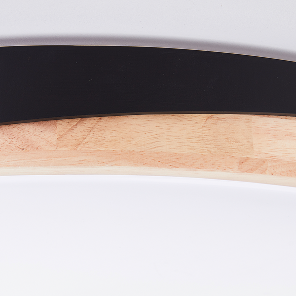 LED-Deckenleuchten Baarlo Typ A - Gummibaum massiv / Eisen - 1-flammig - Durchmesser: 50 cm
