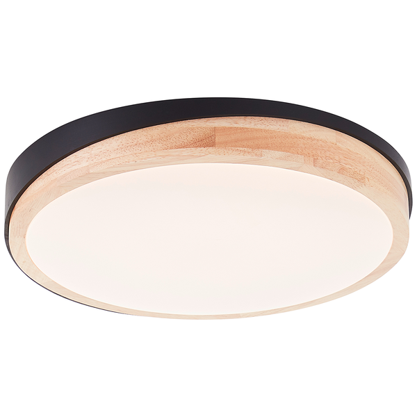 LED-Deckenleuchten Baarlo Typ A - Gummibaum massiv / Eisen - 1-flammig - Durchmesser: 35 cm