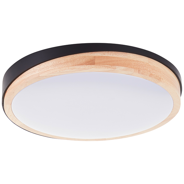 LED-Deckenleuchten Baarlo Typ A - Gummibaum massiv / Eisen - 1-flammig - Durchmesser: 35 cm