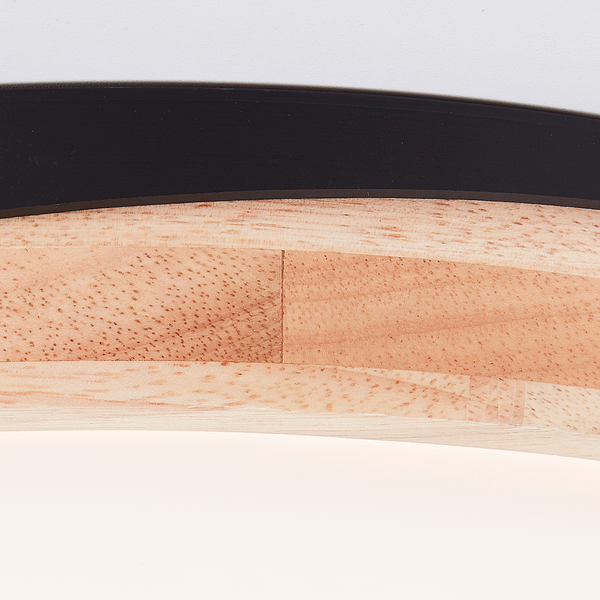 LED-Deckenleuchten Baarlo Typ A - Gummibaum massiv / Eisen - 1-flammig - Durchmesser: 35 cm