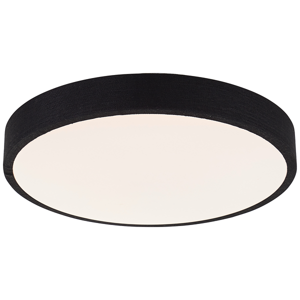 LED-Deckenleuchten Filiz - Mischgewebe / Eisen - 1-flammig - Schwarz - Durchmesser: 39 cm