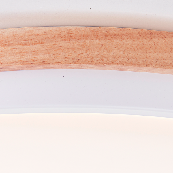 LED-Deckenleuchten Baarlo Typ B - Gummibaum massiv / Eisen - 1-flammig - Durchmesser: 35 cm