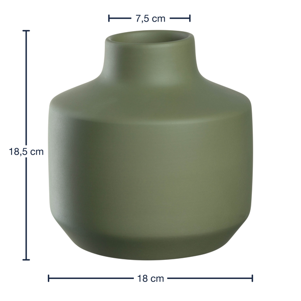 Vase Milano Typ A - Keramik - Grün