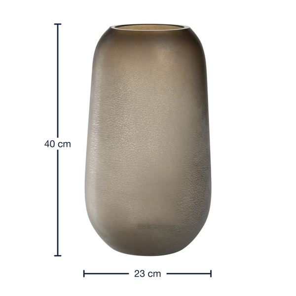 Vase Trogolo Typ B - Farbglas - Taupe