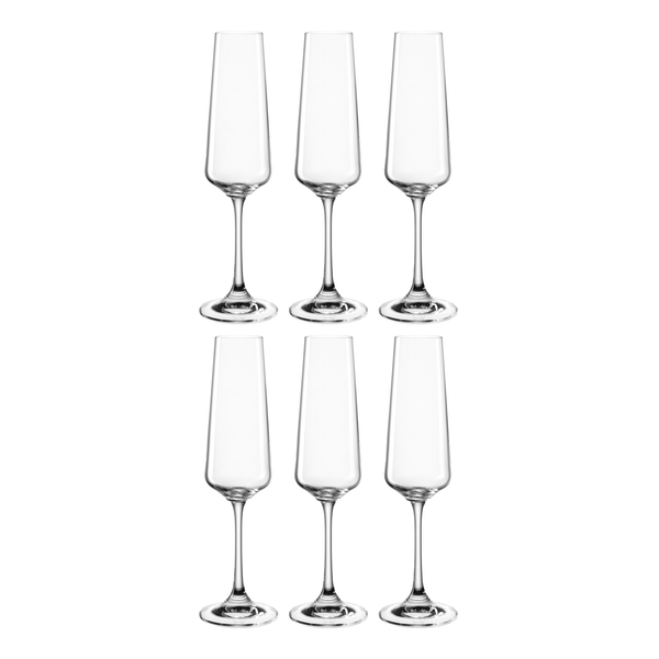 Sektglas Paladino 6er-Set - Kristallglas - Transparent