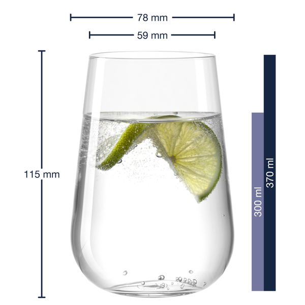 Trinkglas Paladino 6er-Set - Kristallglas - Transparent
