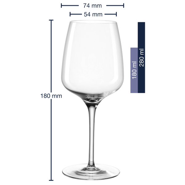 Weinglas Cesti Typ B 6er-Set - Kristallglas - Transparent