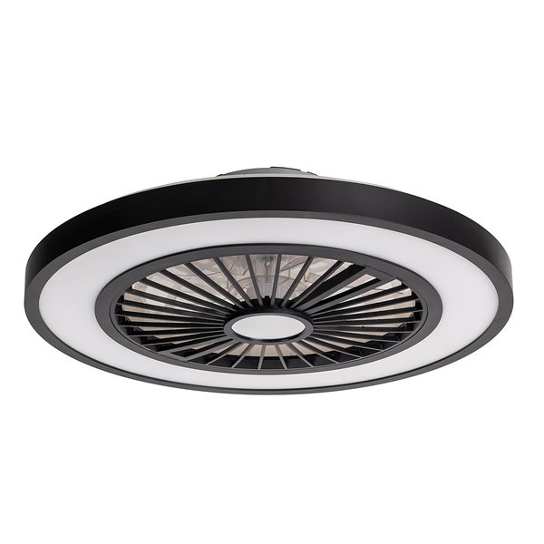 LED-Deckenventilator Arioso - Acrylglas / Eisen - 3-flammig