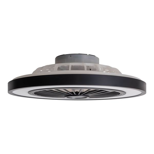 LED-Deckenventilator Arioso - Acrylglas / Eisen - 3-flammig