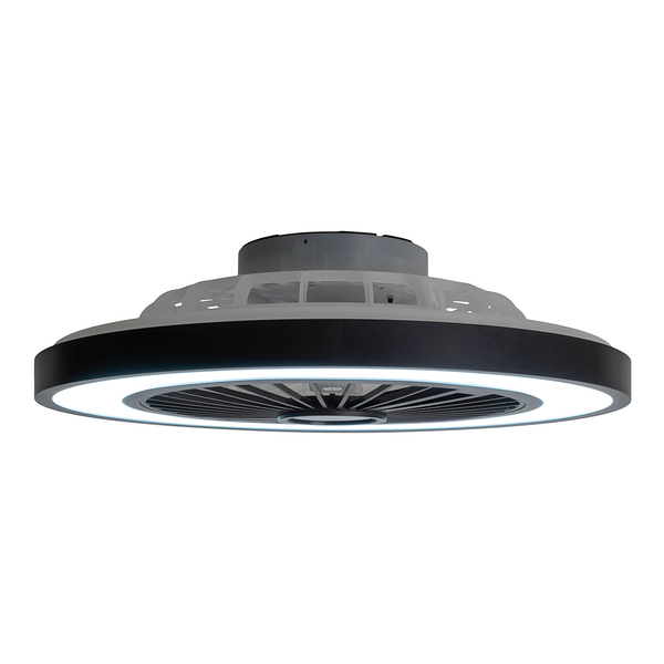LED-Deckenventilator Arioso - Acrylglas / Eisen - 3-flammig