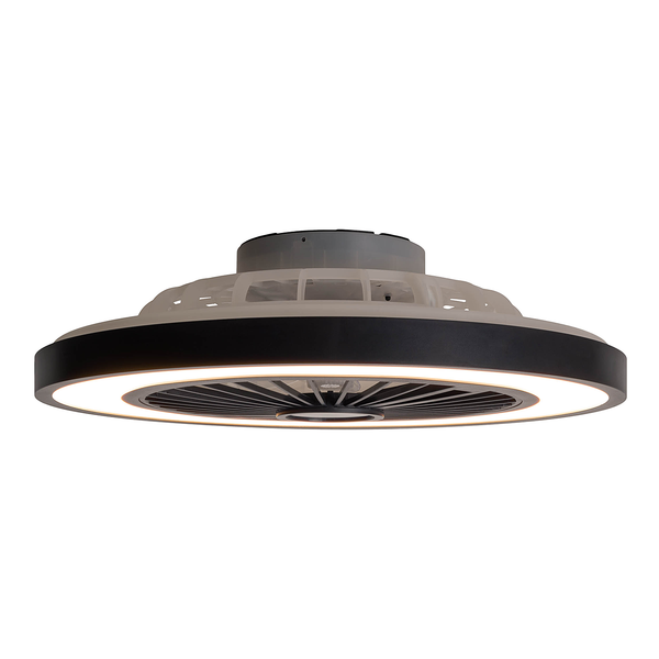LED-Deckenventilator Arioso - Acrylglas / Eisen - 3-flammig