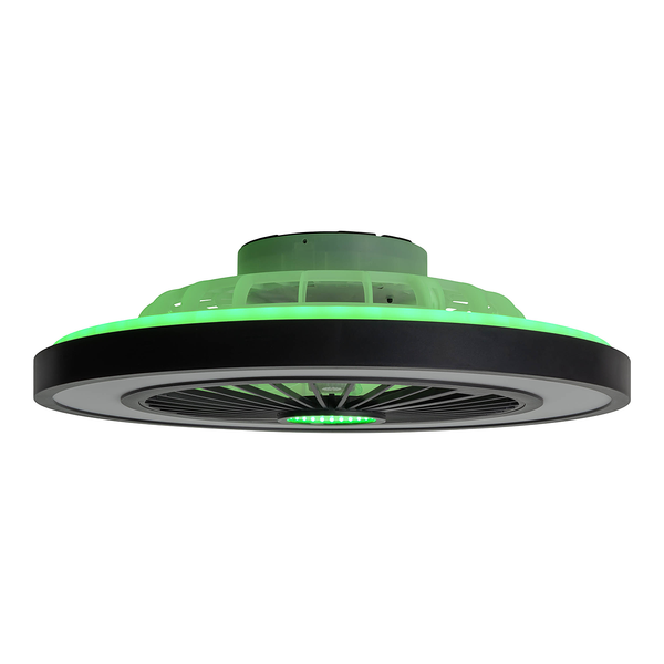 LED-Deckenventilator Arioso - Acrylglas / Eisen - 3-flammig
