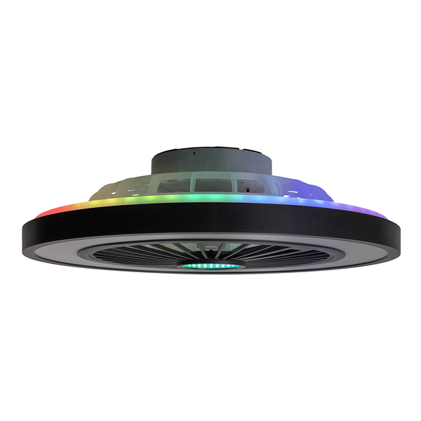 LED-Deckenventilator Arioso - Acrylglas / Eisen - 3-flammig