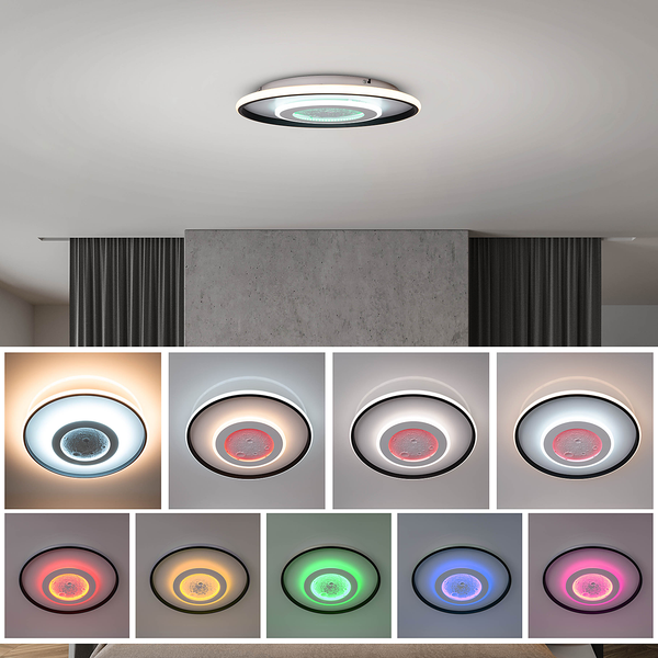 LED-Deckenleuchte Livana - PVC / Eisen - 3-flammig