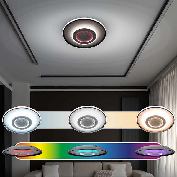 LED-Deckenleuchte Livana - PVC / Eisen - 3-flammig