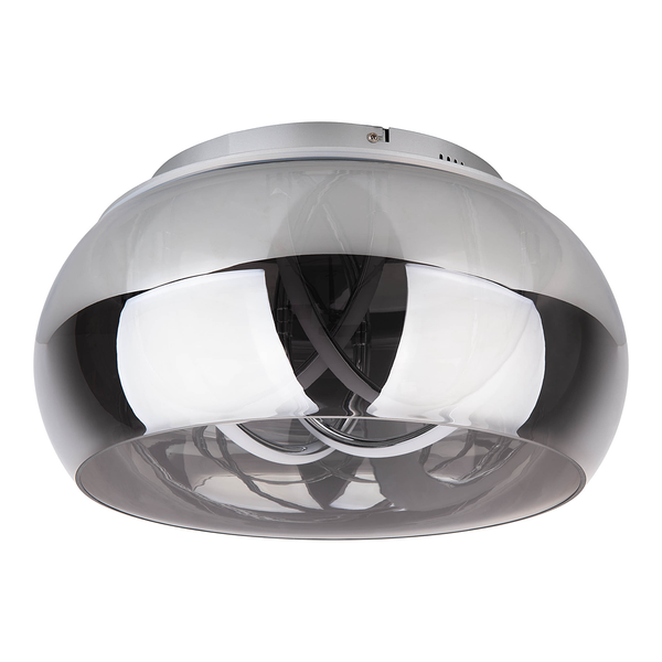 LED-Deckenleuchte Malou - Rauchglas / Aluminium - 3-flammig