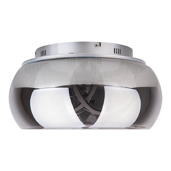 LED-Deckenleuchte Malou - Rauchglas / Aluminium - 3-flammig