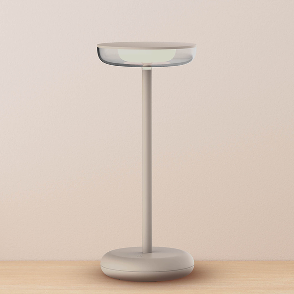 LED-Tischleuchte Pasi - Acrylglas / Eisen - 1-flammig - Beige