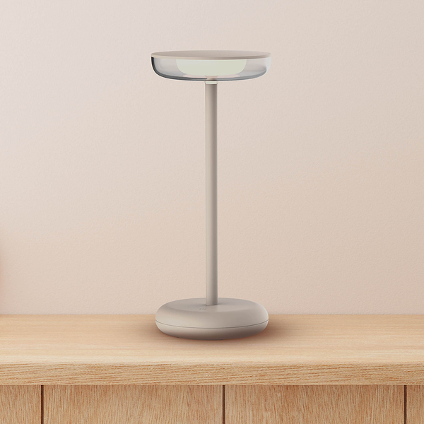 LED-Tischleuchte Pasi - Acrylglas / Eisen - 1-flammig - Beige