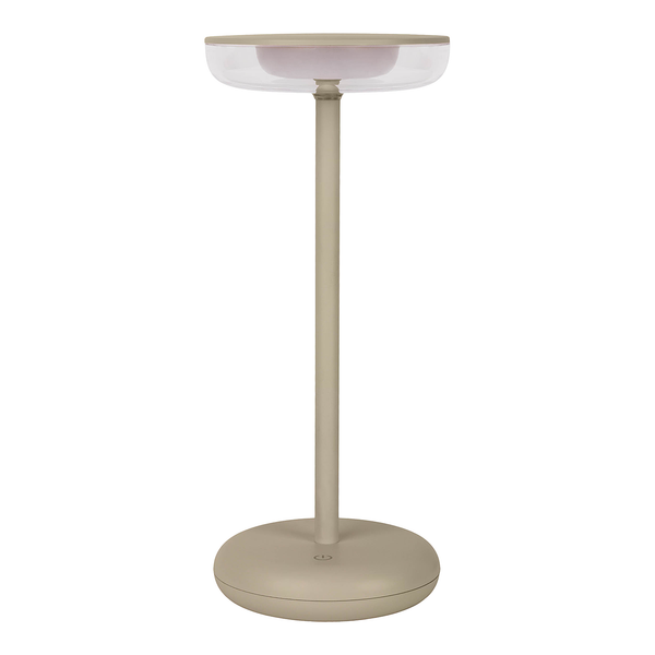 LED-Tischleuchte Pasi - Acrylglas / Eisen - 1-flammig - Beige