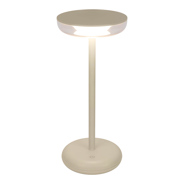 LED-Tischleuchte Pasi - Acrylglas / Eisen - 1-flammig - Beige