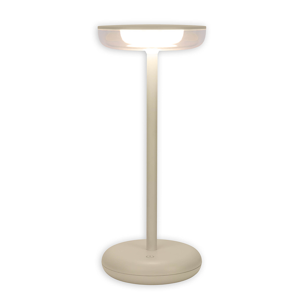 LED-Tischleuchte Pasi - Acrylglas / Eisen - 1-flammig - Beige