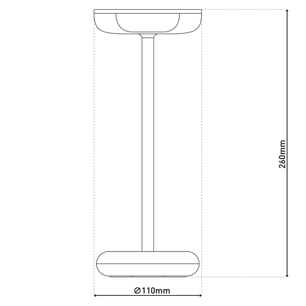 LED-Tischleuchte Pasi - Acrylglas / Eisen - 1-flammig - Beige
