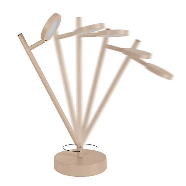 LED-Tischleuchte Lupa - Aluminium - 1-flammig - Beige