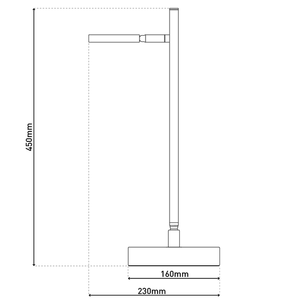 LED-Tischleuchte Lupa - Aluminium - 1-flammig - Beige