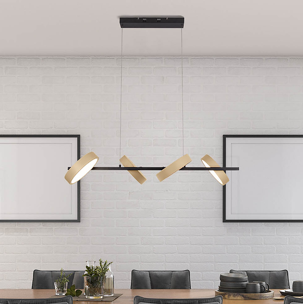 LED-Pendelleuchte Tessa - Stahl - 4-flammig