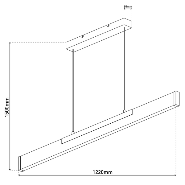 LED-Pendelleuchte Wilma - Metall - 1-flammig