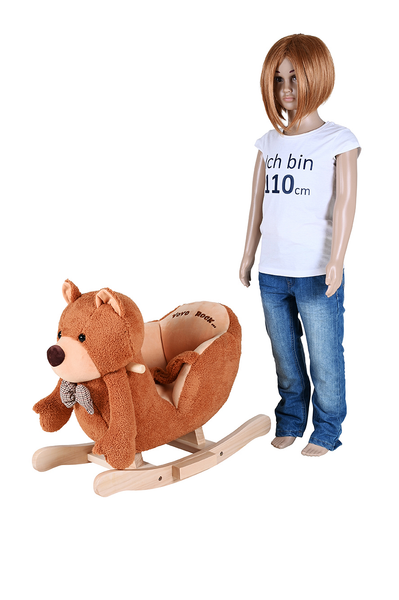 Schaukeltier Bär - Braun - Polyester - 61 x 34 x 50 cm