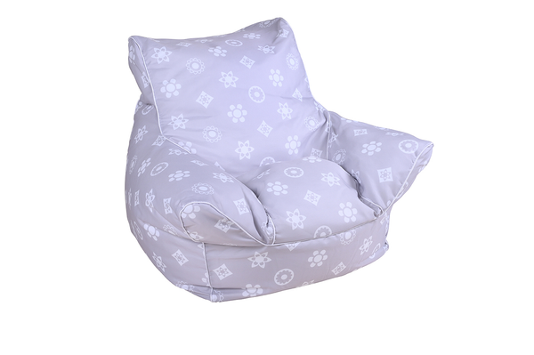 Kindersitzsack Royal Grey - Grau - Baumwollstoff - 40 x 50 x 43 cm