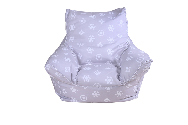 Kindersitzsack Royal Grey - Grau - Baumwollstoff - 40 x 50 x 43 cm