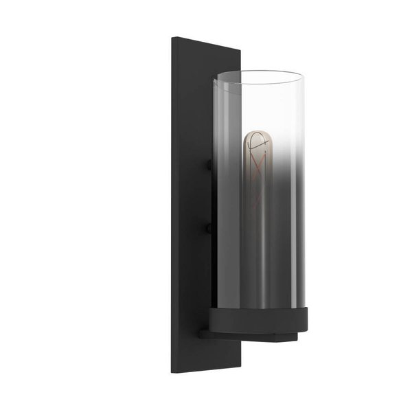 Wandleuchte Toothill - Rauchglas / Stahl - 1-flammig