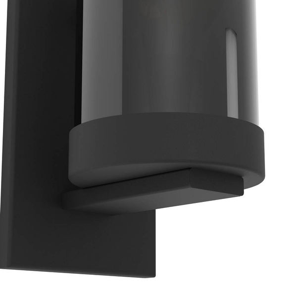 Wandleuchte Toothill - Rauchglas / Stahl - 1-flammig