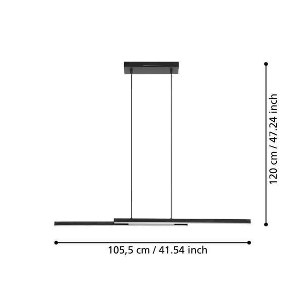 LED-Pendelleuchte Fraioli - Polycarbonat / Aluminium - 2-flammig
