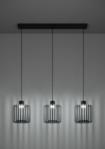 LED-Pendelleuchte Ginestrone - Polycarbonat / Stahl - 3-flammig