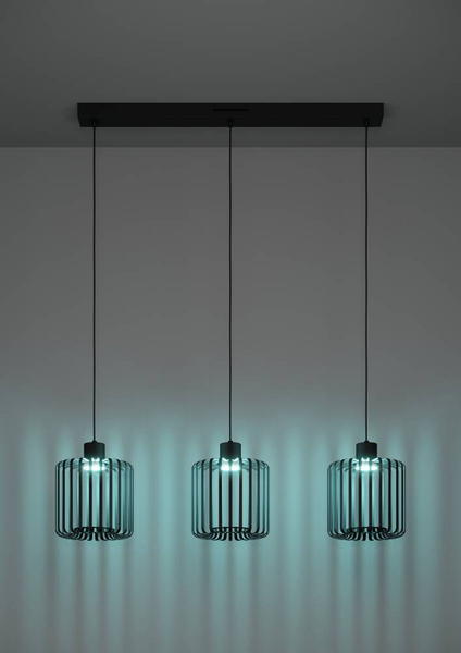 LED-Pendelleuchte Ginestrone - Polycarbonat / Stahl - 3-flammig