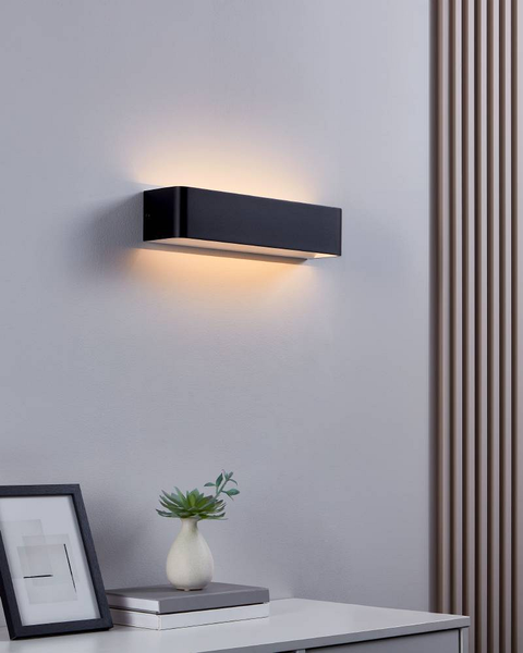 LED-Wandleuchte Sania Typ A - Kunststoff / Aluminium - 1-flammig - Breite: 37 cm