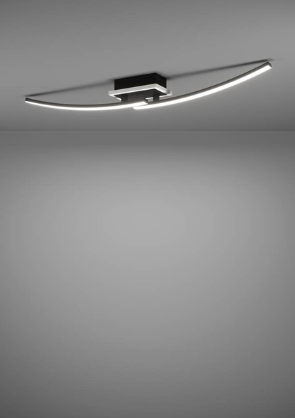 LED-Deckenleuchte Lungolago Typ A - Polycarbonat / Stahl - 1-flammig